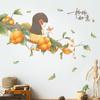 Nuevo Estilo Hoja Verde Fresca Animal Colgante en Maceta Adhesivo de Pared Autoadhesivo Nórdico ins Dormitorio Sala de Estar Diseño de Fondo Adhesivo de Pared