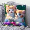 Bonita almohada de gato, súper linda almohada decorativa para el sofá de la sala de estar, almohada para el almuerzo del aula de estudiantes, atractiva para amigos.