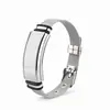 Pulseira de Aço Inoxidável Amazon Transfronteiriça com Gravação, Pulseira Comemorativa DIY para Casais, Joia de Pulseira Ajustável Masculina