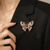 Broche Mariposa Francesa de Pedrería Perla Broche de Lujo Elegante para Mujer Corsage de Moda Pequeños Accesorios de Fragancia para Abrigo