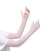 Mismo Estilo de Guantes de Protección Solar de Brazo Extendido de Verano para Mujer, Mangas Largas de Hielo con Protección UV, Mangas de Seda de Hielo para Sombrilla de Ciclismo