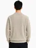 Suéter de punto polo para hombre estilo Old Money, casual y sofisticado, con cuello de gaviota y manga larga, adecuado para primavera y otoño