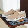 Sapatos Slip-On de Tecido Old Beijing para Mulheres, Sapatos Versáteis de Cano Baixo Tendência Ins, Sapatos Brancos Casuais para Casais, Sapatos de Lona