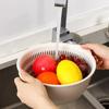 Bacia de Frutas Oca de Camada Dupla Cesta de Lavar Legumes Cesta de Escorrer Doméstica Tamanho Grande Cesta de Frutas Prato de Frutas Criativo Pia de Lavar Legumes de Cozinha