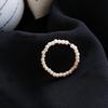 Anillo Minimalista de Estilo Francés con Delicadas Cuentas de Perlas Elegante Sencillo de Alta Calidad Anillo Romántico para Dedo Anillo de Cola