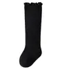 Calcetines Largos de Algodón Peinado para Bebés, Temporada de Primavera y Otoño, Hasta la Rodilla, para Recién Nacidos e Infantes, Ajuste Holgado, Sin Costuras, Color Sólido