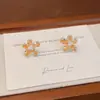 Pendientes de Flor de Diamantes de Colores Dopamina, Pendientes de Botón Femeninos, Perfectos para el Verano, Extremadamente Hermosos, Únicos y Atractivos