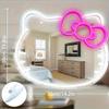Espejo de Maquillaje con Luz de Neón USB Luz Ambiental LED Decoración de Habitación Dormitorio Luz Brillante Hello Kitty Regalo Regulable