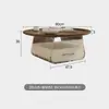 Juego de Mesa Redonda de Café Color Crema Francés Sala de Estar Hogar Mesa de Café Acrílica Minimalista Moderna Mesa de Café Pequeña para Apartamento Mesa Auxiliar