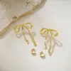 Pendientes Nuevos con Lazo Transfronterizos de Amazon, Pendientes Retro de Vacaciones Francesas, Modernos, Elegantes y Elegantes para Damas