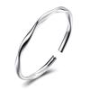 Pulsera de plata de ley 9999 Mobius Foot para mujer, pulsera abierta con giro, pulsera sólida de moda, regalo para novia