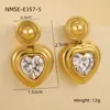 Pendientes de Zirconia Europeos y Americanos de Venta Caliente Otoño e Invierno Pendientes de Acero Inoxidable Lujo Accesible de Alta Gama Pendientes Versátiles Pendientes de Instagram