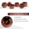 Juego de Mesa Dungeons & Dragons Dados Set de 7 Piezas Multilado Dnd Rpg Ojo de Gato Púrpura-Rojo Dados Multicorte