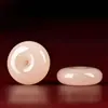 Venta al por mayor de fábrica polvo de raíz de loto de jade afgano natural colgante con cierre de seguridad para hombre y mujer colgante de jade rosa con cierre de seguridad