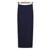 2509-25 Primavera Nuevo Estilo Europeo y Americano Color Sólido Elegante Chica Caliente Sexy Elástico Falda Larga Bodycon