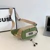 Mochila Transversal de Lona Casual Estilo Coreano 2026 para Viagem para Meninas Bolsa de Peito Casual para Uso Externo Bolsa de Lanche para Alunos do Ensino Fundamental