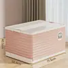 Caixa de Armazenamento Doméstica Grande Capacidade Plástico Espessado Caixa Basculante Roupas Colcha Brinquedo Caixa de Armazenamento Caixa de Armazenamento Dobrável