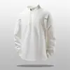 Camiseta de Manga Longa Respirável com Meio Zíper para Esportes Moletom Fitness Treinamento Corrida ao Ar Livre Secagem Rápida Camada Base 611183