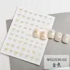 Adesivo Explosivo para Unhas de Laço Fofo Simples Cinto Adesivo Preto e Branco Dourado e Prateado Laço de Fita Vermelha Adesivo para Unhas de Laço