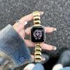 Adecuado para Apple Watch 678910 Correa con Hebilla Mariposa Cubo de Azúcar Xiaomi 10 Huawei Fit4 Pulsera Metálica de Cintura Pequeña