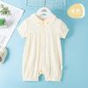 Ropa de verano unida pijamas de recién nacido gasa fina de algodón puro manga corta bebé kayak ropa de escalar para bebé estilo occidental