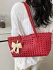 Bolso tipo cesta hueco de gran capacidad, moderno y personalizado transfronterizo, bolso de hombro tipo tote de alto valor, bolso de axila