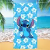 Nueva toalla de playa impresa de venta caliente transfronteriza, toalla de playa de Stitch y Kuromi, tela de toalla de dibujos animados para niños al por mayor