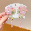 Acessórios de Cabelo para Crianças Hanfu Antique Grampo de Cabelo Flor Antiga Franja Grampo de Cabelo Menina Estilo Chinês Caminhando Moda Nacional Acessórios de Cabelo