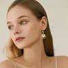 Pendientes de Aro con Palanca Chapados en Oro Nuevos Transfronterizos Europeos y Americanos, Pendientes de Aro con Diseño de Moda y Creativo, Accesorios de Regalo para Fiesta de Cumpleaños