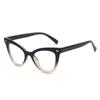 Estación Internacional Gafas de Sol para Mujer Europeas y Americanas Nuevas, Gafas de Sol Cat-Eye Retro Personalizadas de Moda, Gafas Planas Antiluz Azul a la Moda