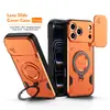 Novo Modelo Adequado para iPhone 18 Pro Max, Capa de Celular Anti-Queda com Janela Deslizante, Capa Protetora com Suporte Magnético Apple 17