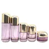 Set de Cristalería Cosmética de Alta Gama con Botellas Dosificadoras, Botellas de Loción y Esencia de 120 ml, Tarros para Crema de 50 g, Al por Mayor en Stock