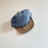Sombrero de Mezclilla de Primavera y Verano para Bebé Gorra Suave de Ala para Bebé en Color Mezclilla Lavada