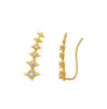 E3010 Pendientes de Estrella de Plata de Ley S925 Simples y de Moda Pendientes Exagerados de Estilo Festivo para Mujer Lujo Ligero Sentido de Gama Alta