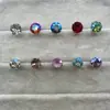 Auténticos Piercings de Lengua y Oreja de Acero de Titanio Brillante de 6 mm con Rosca Interna 1.0 Base Plana Body Piercing Yiwu Transfronterizo