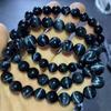 Pulsera de Ojo de Tigre Azul de alta calidad natural de venta caliente, pulsera de piedra variable de madera con línea de ojo de gato, pulsera de piedra transparente de Tigre al por mayor