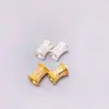 Plata de Ley S925 Cuentas Cilíndricas Espaciadores de Agujero Grande Zirconia Incrustada en Oro Material de Accesorios de Plata para Pulseras DIY