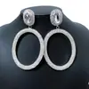 Brincos Geométricos Ovais de Liga de Zinco com Strass e Vidro Cruzados Moda Simples Brincos Super Brilhantes Femininos brincos