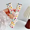 Pulseira de silicone com estampa de coração colorida em folha adequada para Apple 10 S11 geração iWatch Ultra pulseira de pulso