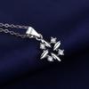 Colar de Zircônia Floco de Neve para Mulheres com Design de Nicho Simples Temperamento Estilo Europeu e Americano Moda Colar Bonito