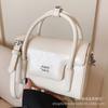 Bolso de Mano Cuadrado Pequeño con Textura Minimalista Único para Mujer, Nuevo 2026 Bolso de Hombro Cruzado Versátil de Color Sólido Vintage