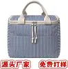 Free Sample Green Striped Lunch Bag Insulated Lunch Bag Source Manufacturer Customizable Amazon