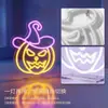 Luzes de neon LED de Halloween, iluminação de atmosfera para cenas de bar, decorações em formato de abóbora, luzes decorativas criativas com tema de fantasma