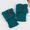 Calcetines con Botones, Cubrebotas de Lana, Calentadores de Pierna de Punto para Mujer, Cubrepies Cortos Holgados, Calentadores de Zapatos Cálidos Cruzados con Solapa, Calentadores de Pies