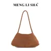 Bolsa de Gamuza Tejida a Mano de Procesamiento OEM de Fábrica Original Bolso de Cesta de Hombro Único para la Axila Bolso Tote de Mano para Madre e Hija