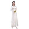 (Liberação) Vestido de Madrinha Cor Champagne, Vestido Curto de Nicho para Grupo de Irmãs no Casamento, Vestido de Madrinha de Manga Comprida