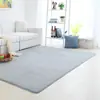 Alfombra Gruesa de Color Sólido Coralina Estilo Europeo Simple para Sala de Estar Alfombrilla para Mesita de Noche del Hogar Cojín Completo para Mesa de Café Sofá Envío Directo