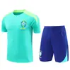 Chamarra de Entrenamiento con Media Cremallera de Manga Larga Rompevientos Uniforme de Fútbol Chaleco de Manga Corta de la Selección Brasileña