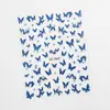 Pegatinas para Uñas de Arena Líquida Plateada Mariposa Retro de Moda Pegatinas Decorativas de Mariposa Adhesivas de Lujo de Alta Gama