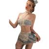 Fuente de Comercio Exterior Transfronterizo Nuevo Estilo Deseo Puro Chica Retro Encaje Francés Ropa Interior Sexy Set Sexy